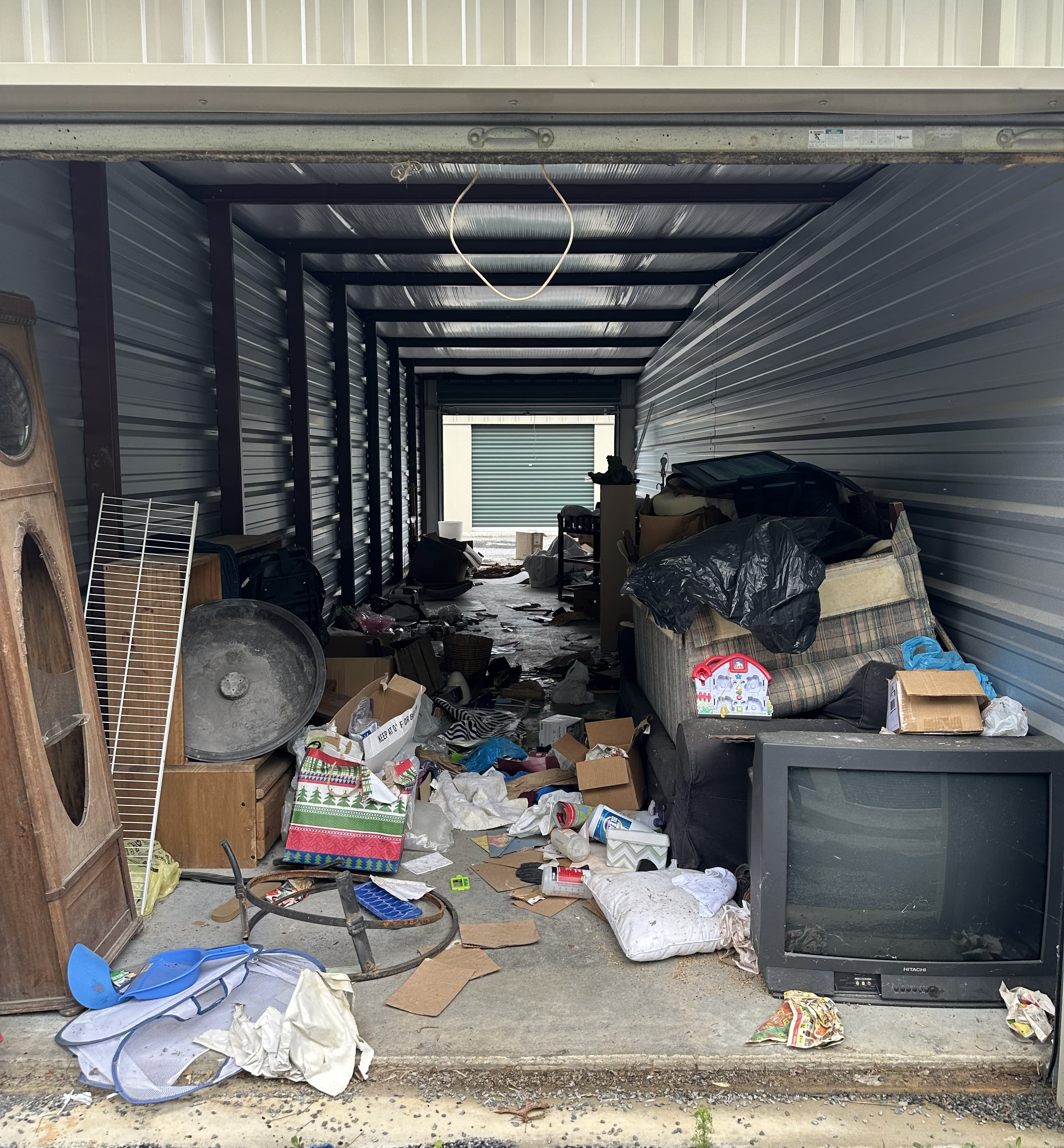 Storage unit before cleanout in North Georgia